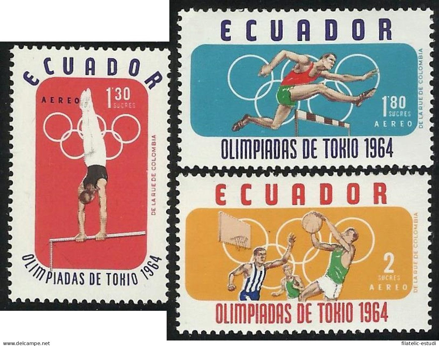 Ecuador A- 433/35 1964 Aéreo Juegos Olímpicos De Tokyo MNH - Equateur