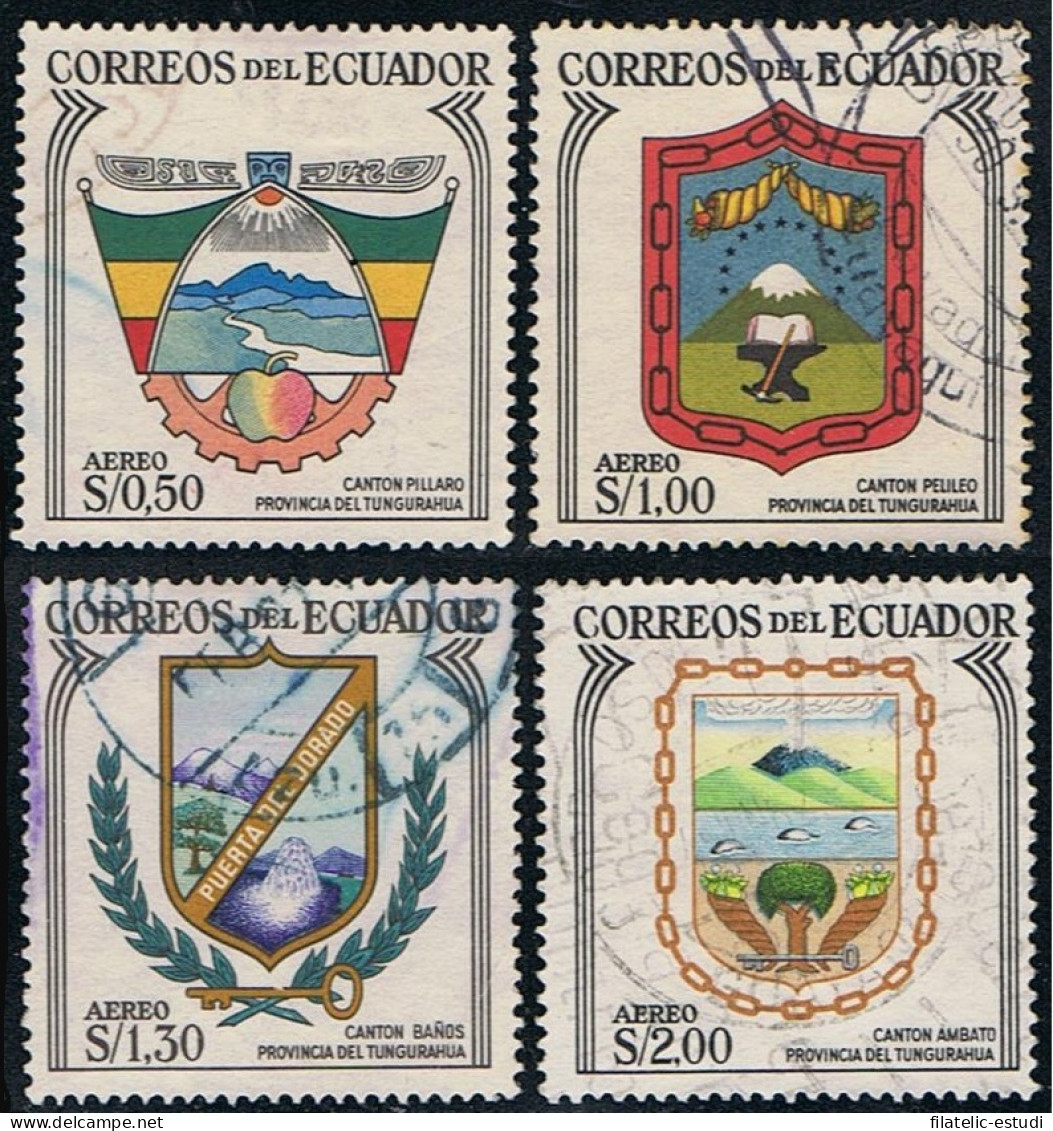 Ecuador A- 393/96 1962 Aéreos Escudos Provincia De Tungurahua Usados - Equateur