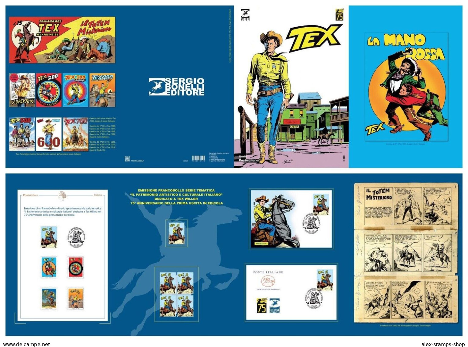 ITALIA 2023 Tex Willer Folder Filatelico - Presentation Packs