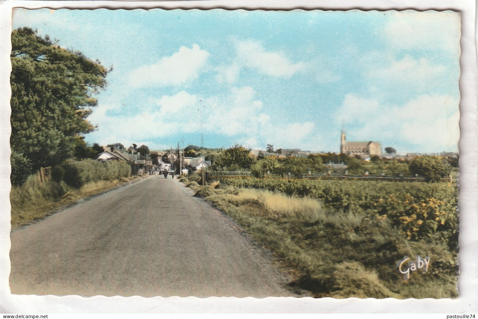 CPSM :  14 X 9  -  BOURGNEUF-en-RETZ  -  Route De Pornic, Vue Générale - Bourgneuf-en-Retz