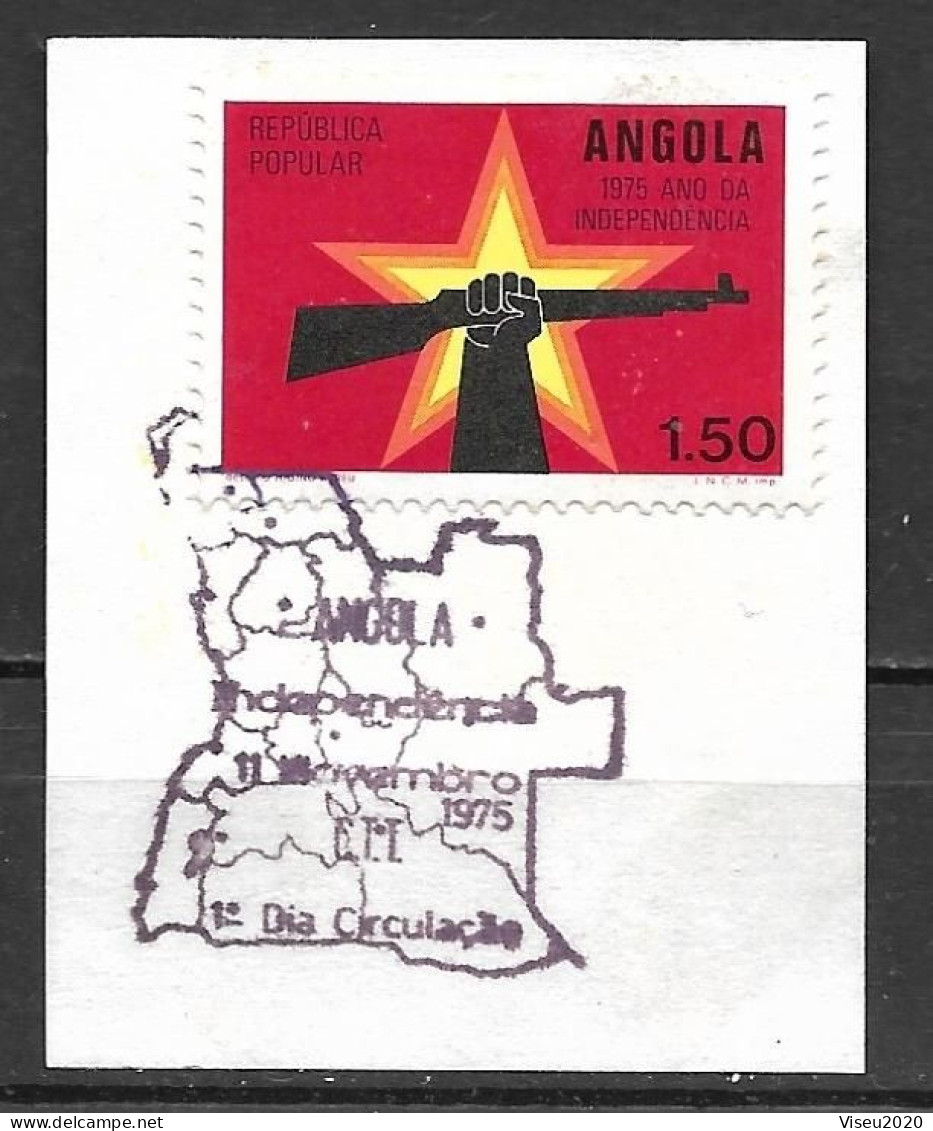 Portugal - Angola 1975 - 1º Carimbo Do Novo País - FDC