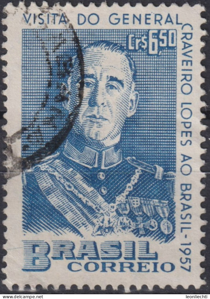 1957 Brasilien ° Mi:BR 911, Sn:BR 848, Yt:BR 630, Visit Of Portugal's President - Craveiro Lopes - Used Stamps