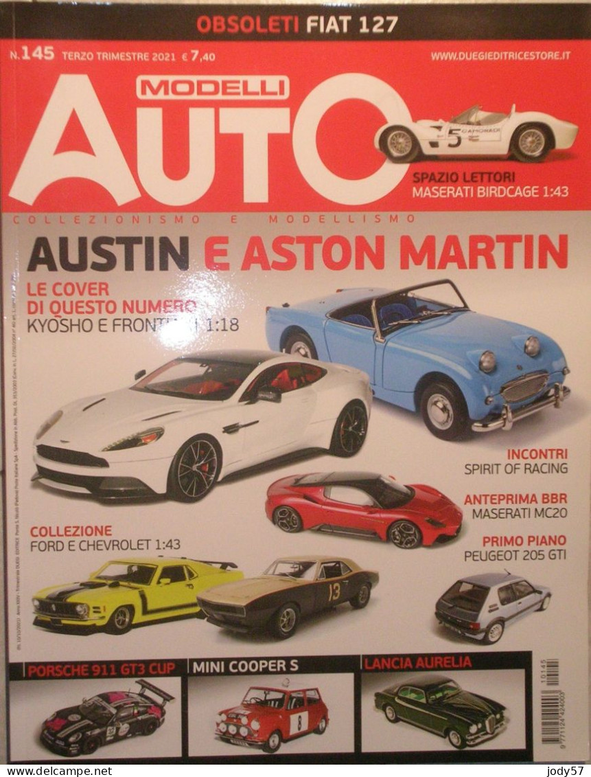 MODELLI AUTO - N.145 - TERZO TRIMESTRE 2021 - FIAT 127 - MASERATI BIRDCAGE - Revistas