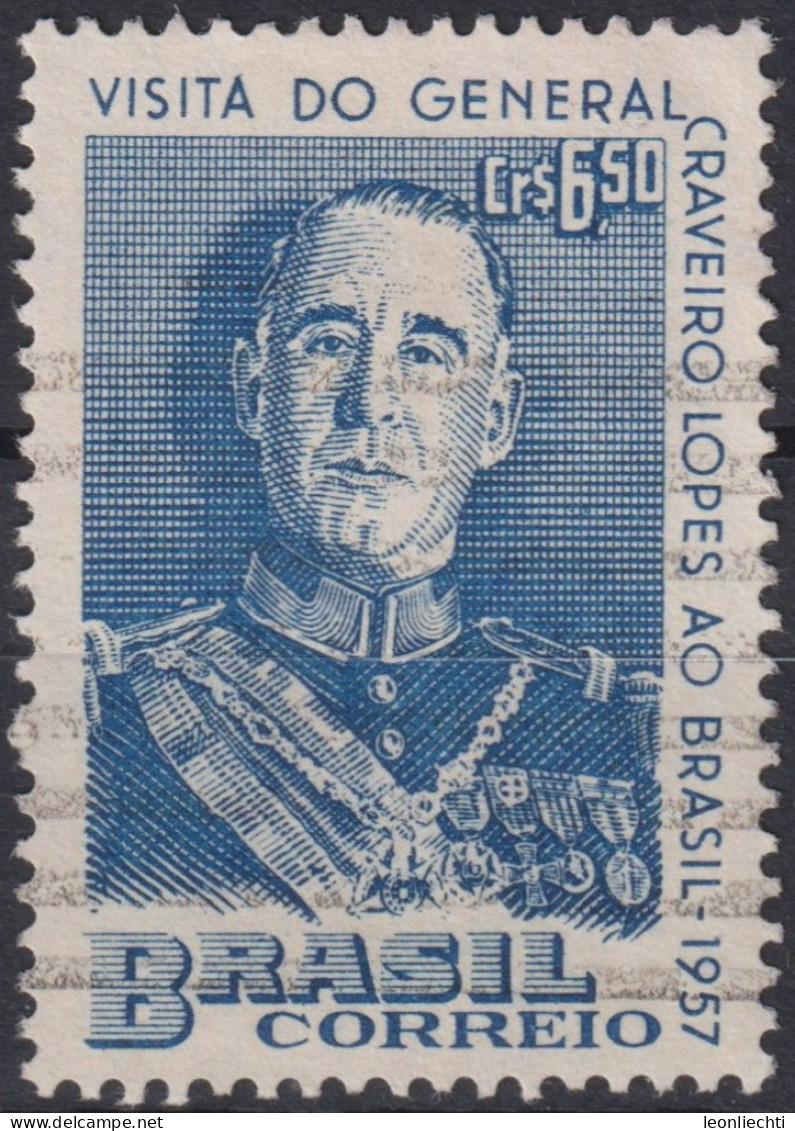 1957 Brasilien ° Mi:BR 911, Sn:BR 848, Yt:BR 630, Visit Of Portugal's President - Craveiro Lopes - Used Stamps