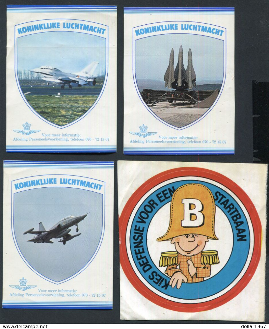 4 X Stickers - Koninklijke Luchtmacht .  - Not Used  - 2 Scans For Originalscan !! - Aviazione