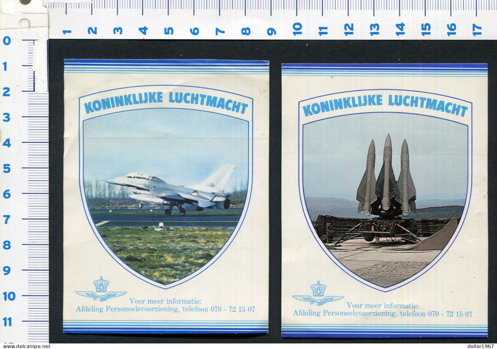 4 X Stickers - Koninklijke Luchtmacht .  - Not Used  - 2 Scans For Originalscan !! - Aviation