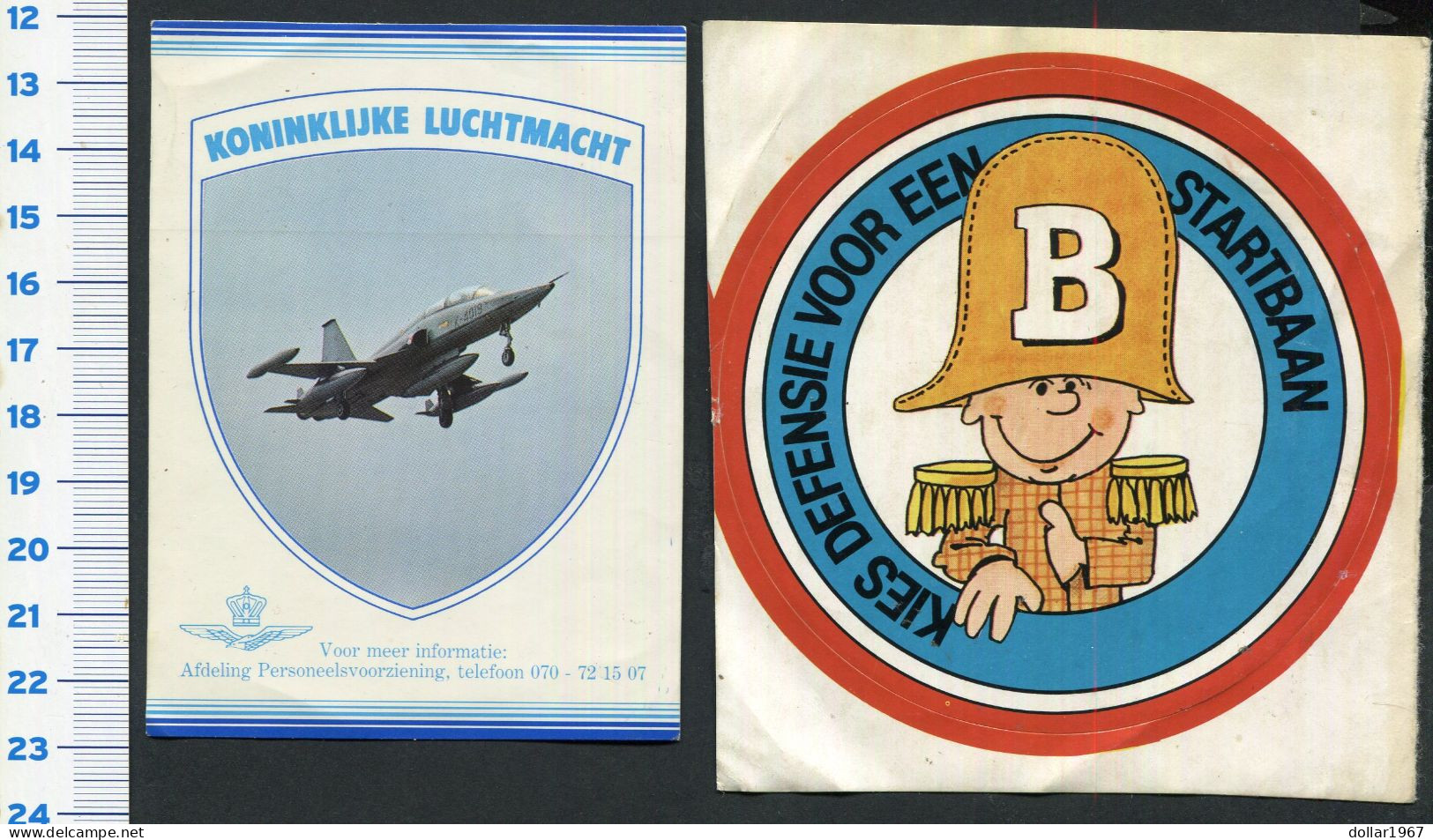 4 X Stickers - Koninklijke Luchtmacht .  - Not Used  - 2 Scans For Originalscan !! - Luchtvaart