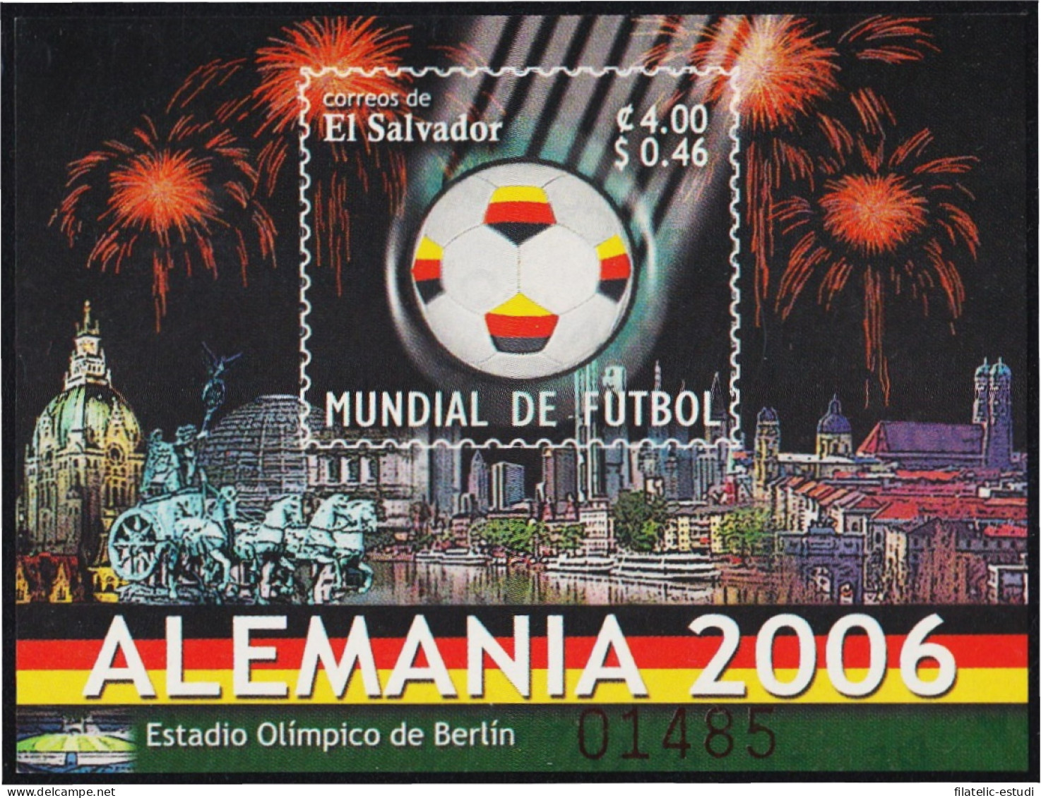 El Salvador HB 60 2006 Copa Del Mundo De Fútbol 2006 En Alemania MNH - Salvador