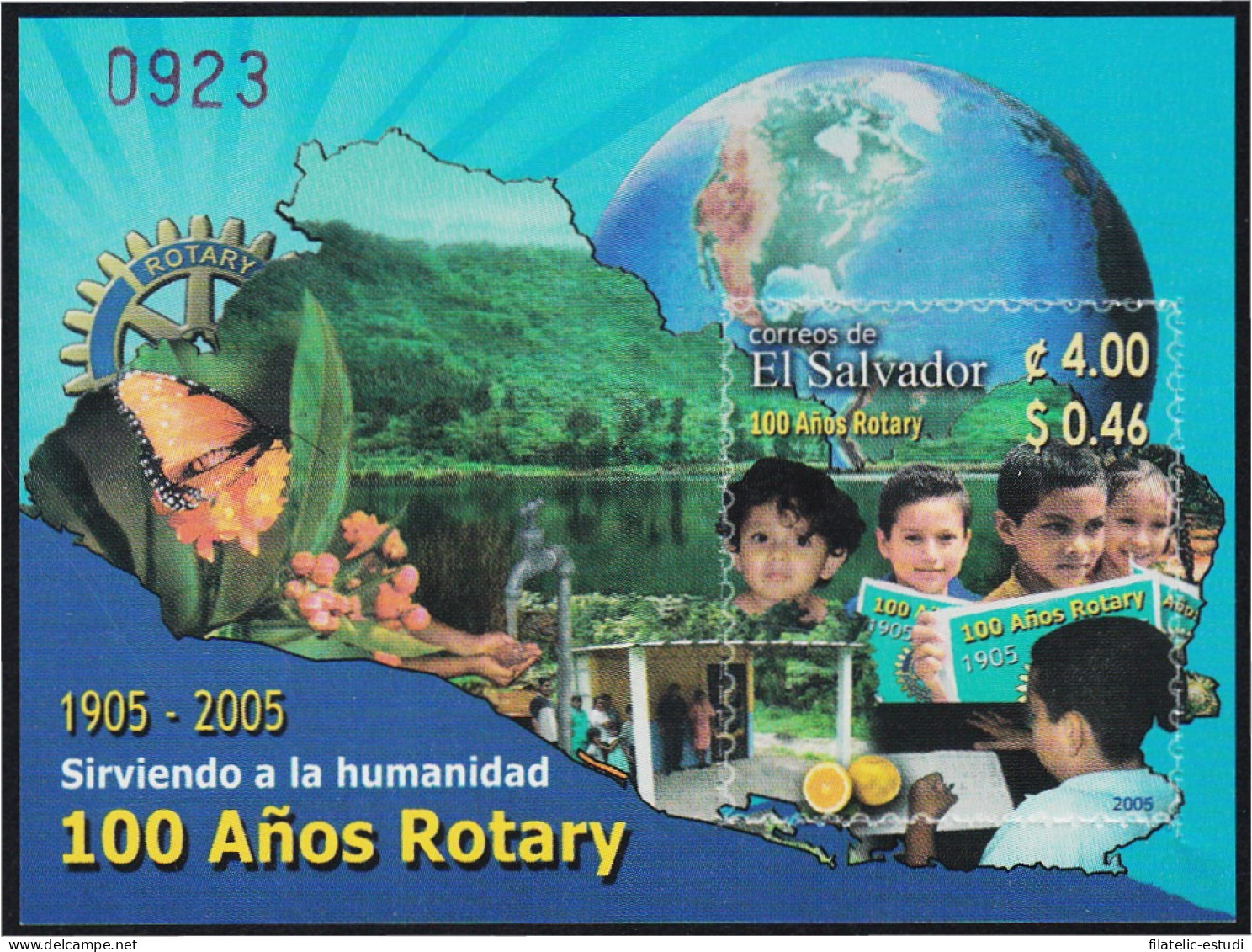 El Salvador HB 56 2005 100° De Rotary Club Internacional MNH - Salvador