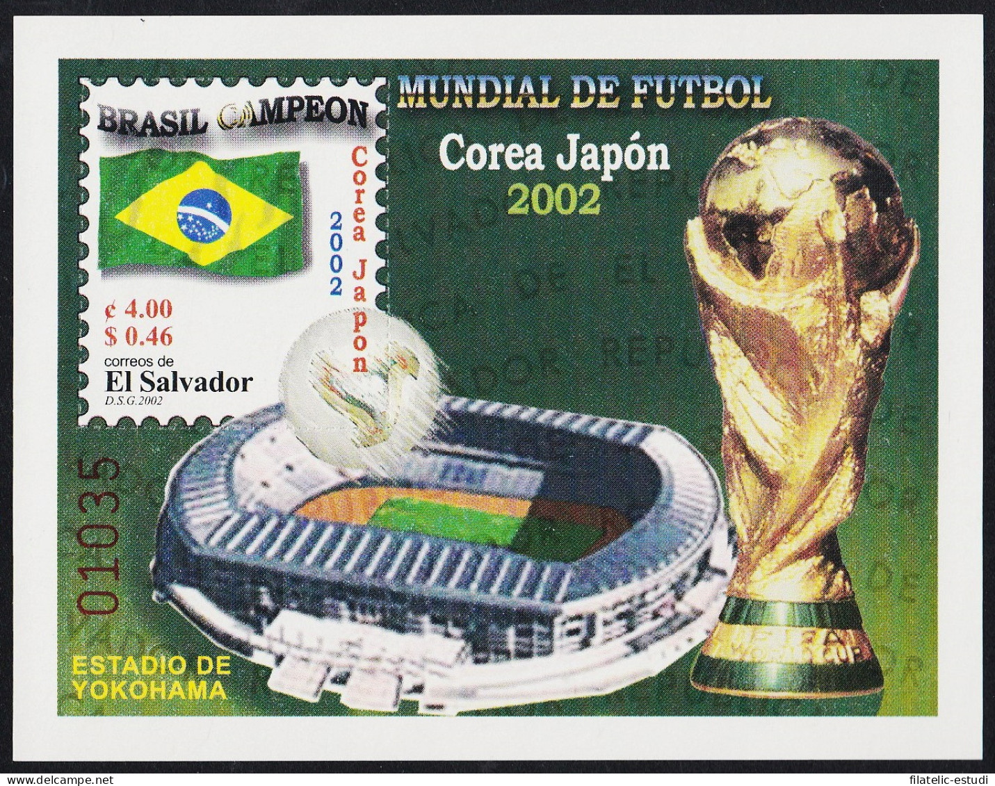 El Salvador HB 49 2002 Copa Del Mundo De Fútbol 2002 En Corea MNH - Salvador