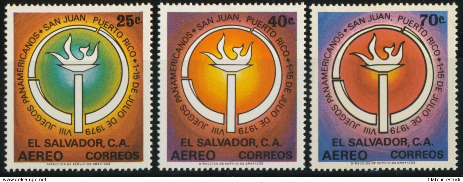 DEP4 El Salvador A- 431/33 1979  VIII Juegos Panamericanos En San Juan MNH - Salvador