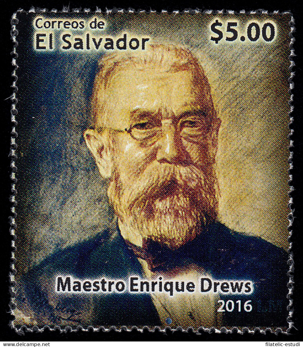 El Salvador 1880 2016 Maestro Enrique Drews MNH - Salvador