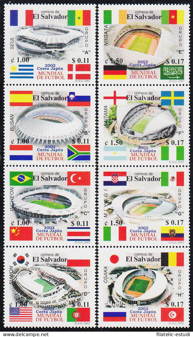 El Salvador 1506/13 2002 Copa Del Mundo De Fútbol 2002 En Corea MNH - Salvador