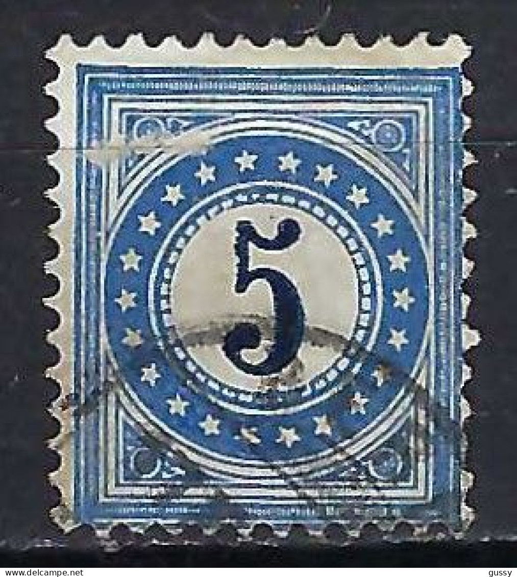 SUISSE Taxe Ca.1878-1893: Le ZNr. 4IN, Obl., Var. "chiffre 5 Hérissé De Piquants", Griffé Sur Le Recto - Taxe