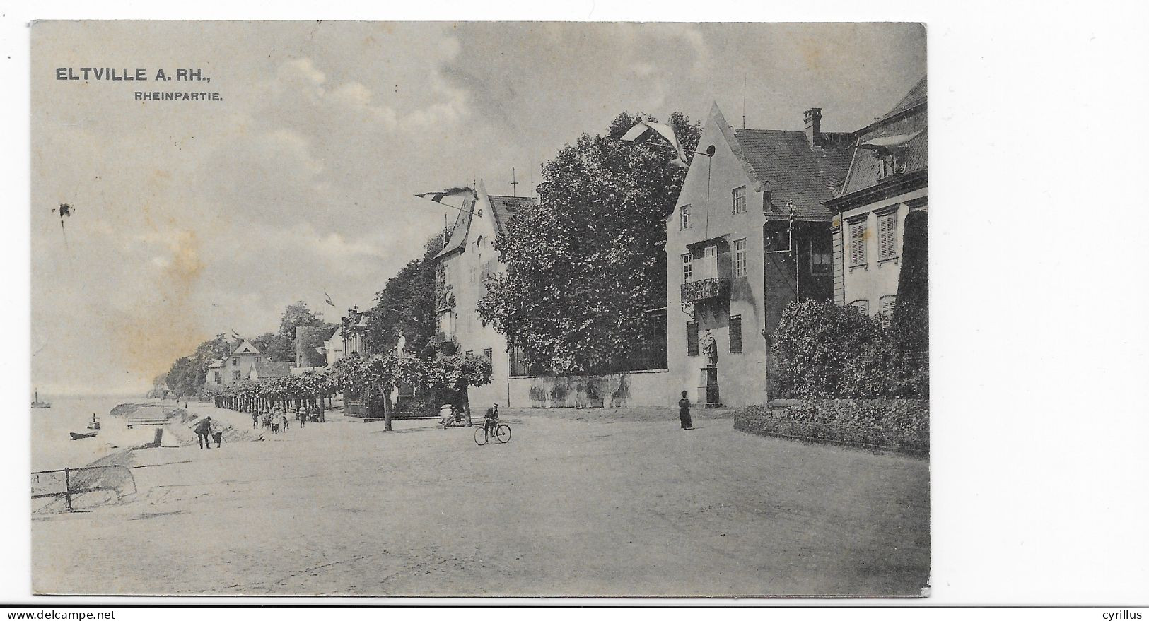 CPA - ELTVILLE A RH. Rheinpartie - Cachet Vereinlazarette Croix Rouge - Eltville