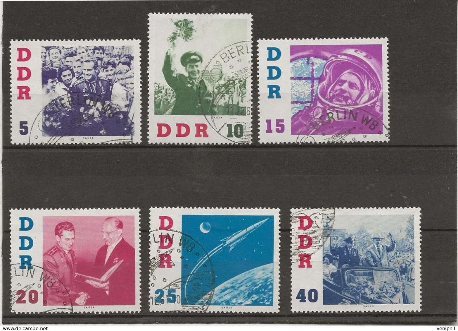 ALLEMAGNE ORIENTALE N ° 576  A 581  OBLITERES - ANNEE 1961 - COTE : 12 € - Gebruikt