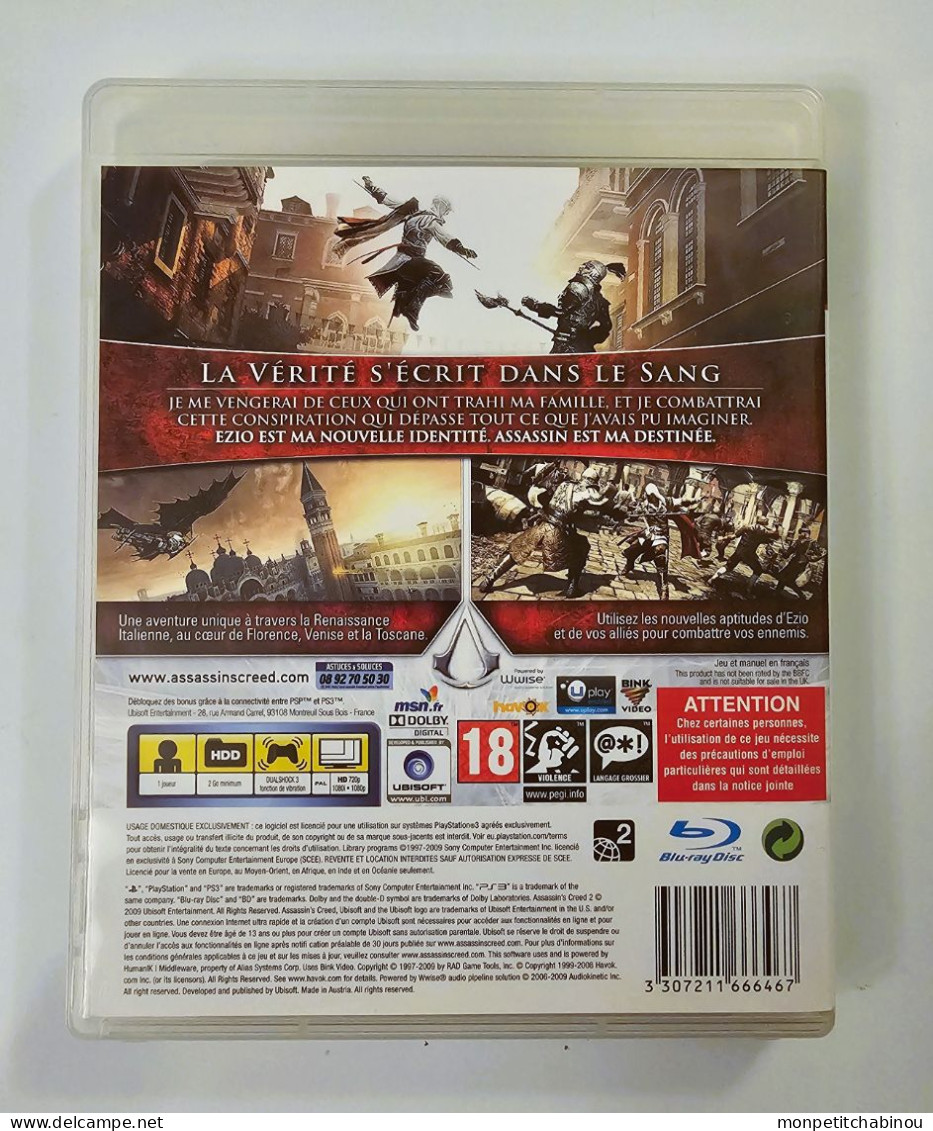 Jeu Vidéo PS3 : ASSASSIN'S CREED 2 - PS3