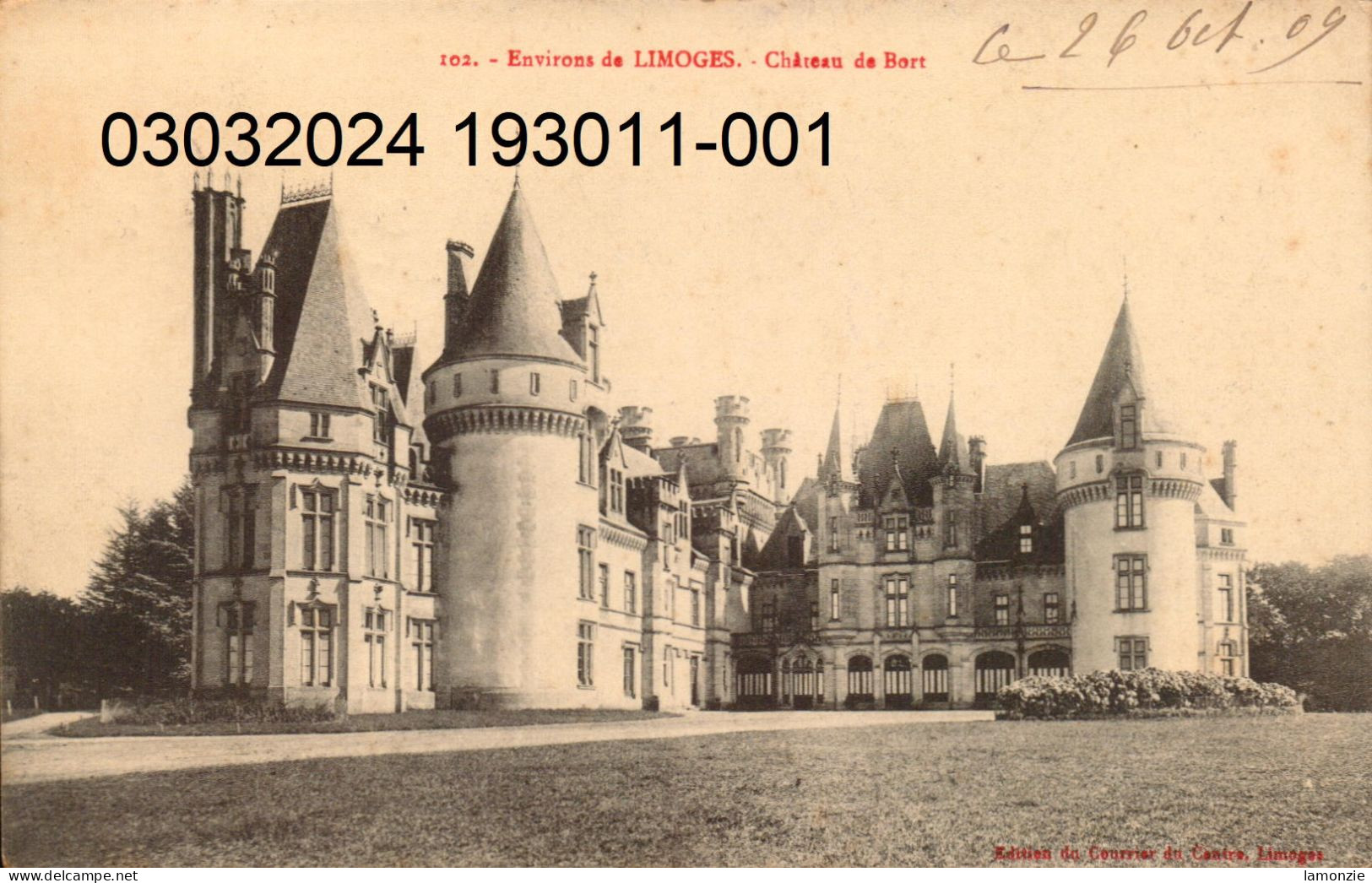 ST. PRIEST-TAURION .  Cpa  - Château De Bort.   (scans Recto-verso) - Saint Priest Taurion