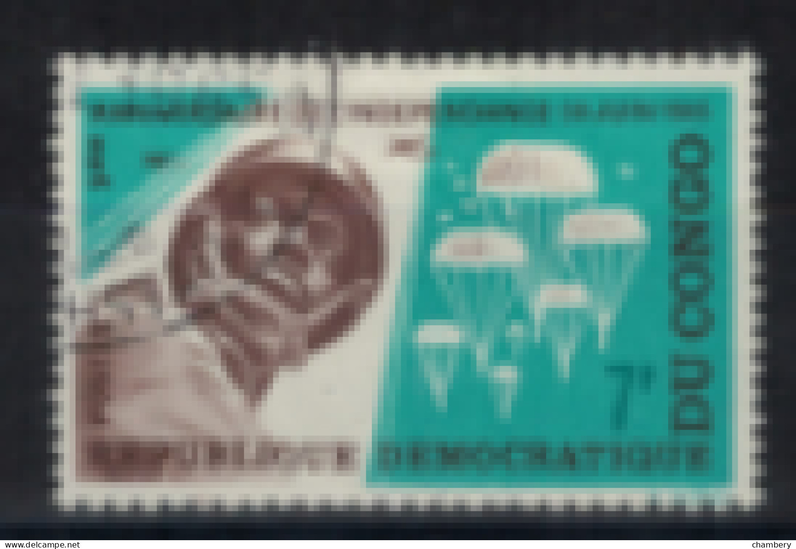 Congo Kinshasa - "3ème Anniversaire De L'Indépendance : Parachutistes" - Oblitéré N° 596 De 1965 - Afgestempeld