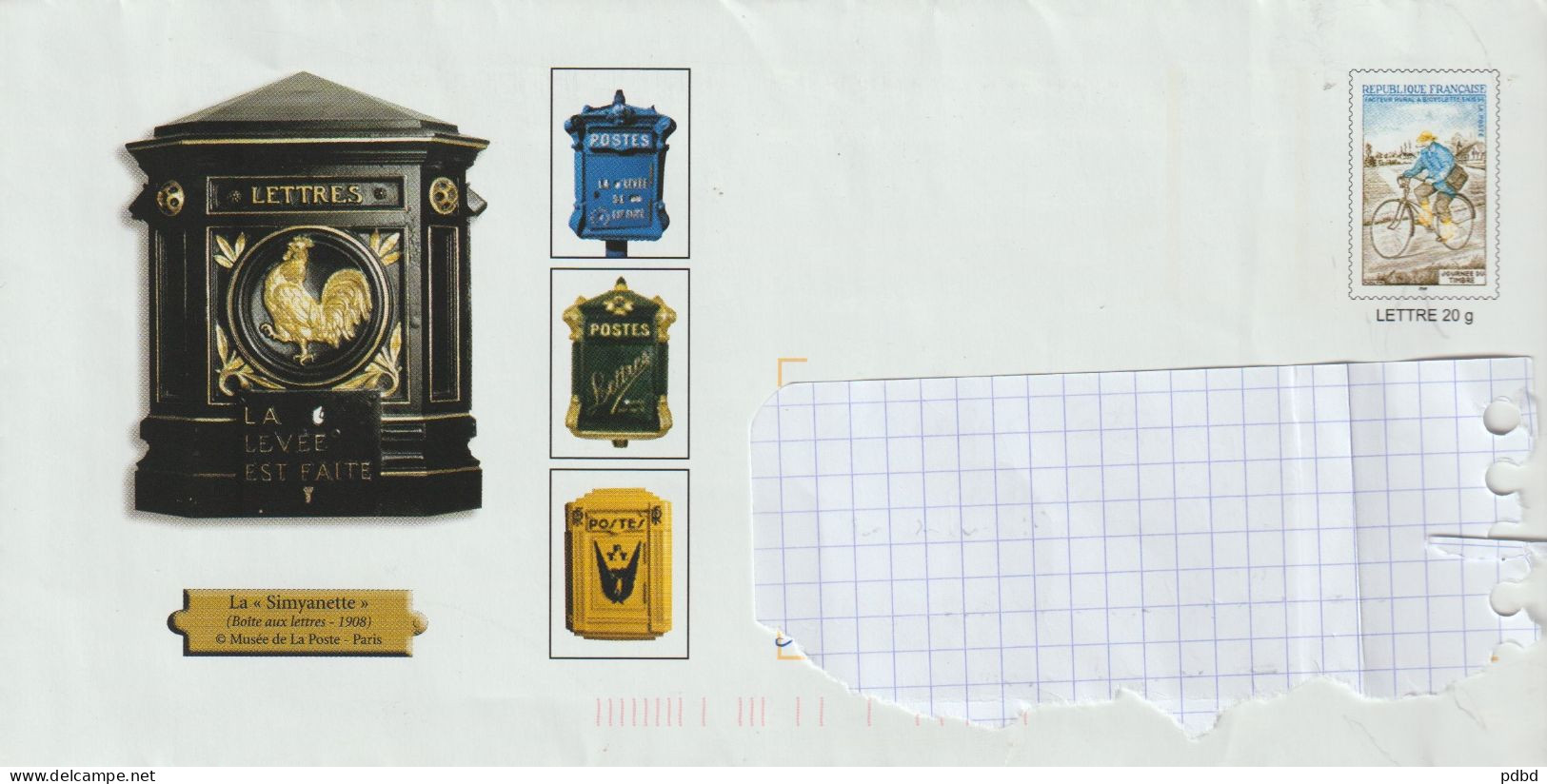 ENV 64 . Entier Postal . Musée De La Poste . Anciennes Boîtes à Lettres . La Poste . 20gr . JT . - Overprinted Covers (before 1995)