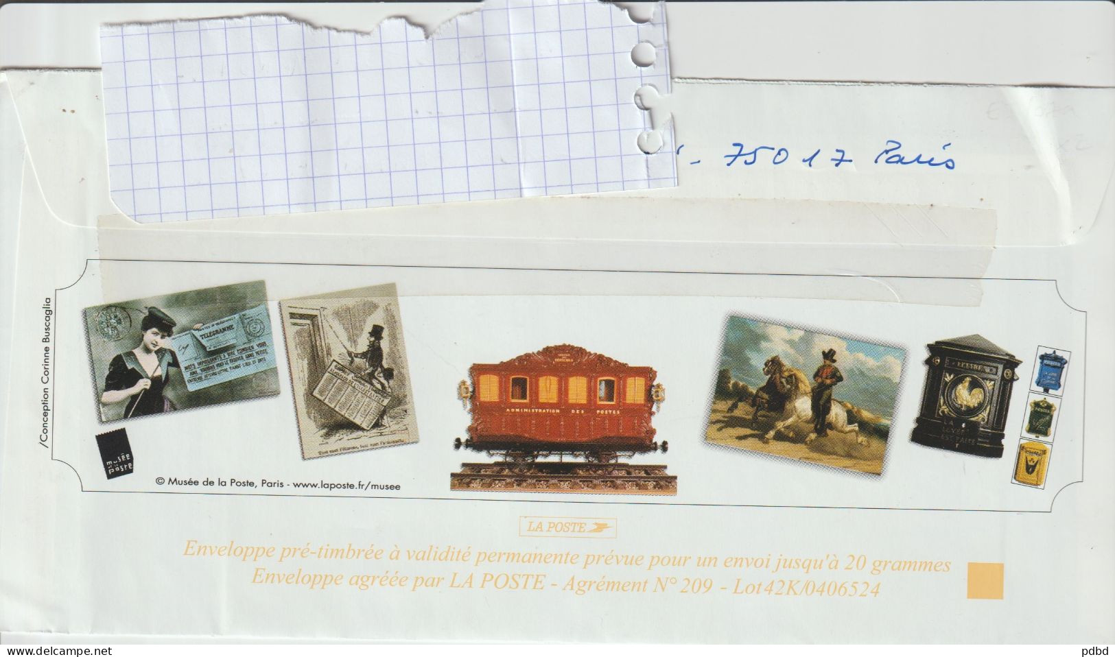 ENV 64 . Entier Postal . Musée De La Poste . Anciennes Boîtes à Lettres . La Poste . 20gr . JT . - Buste Ristampe (ante 1955)