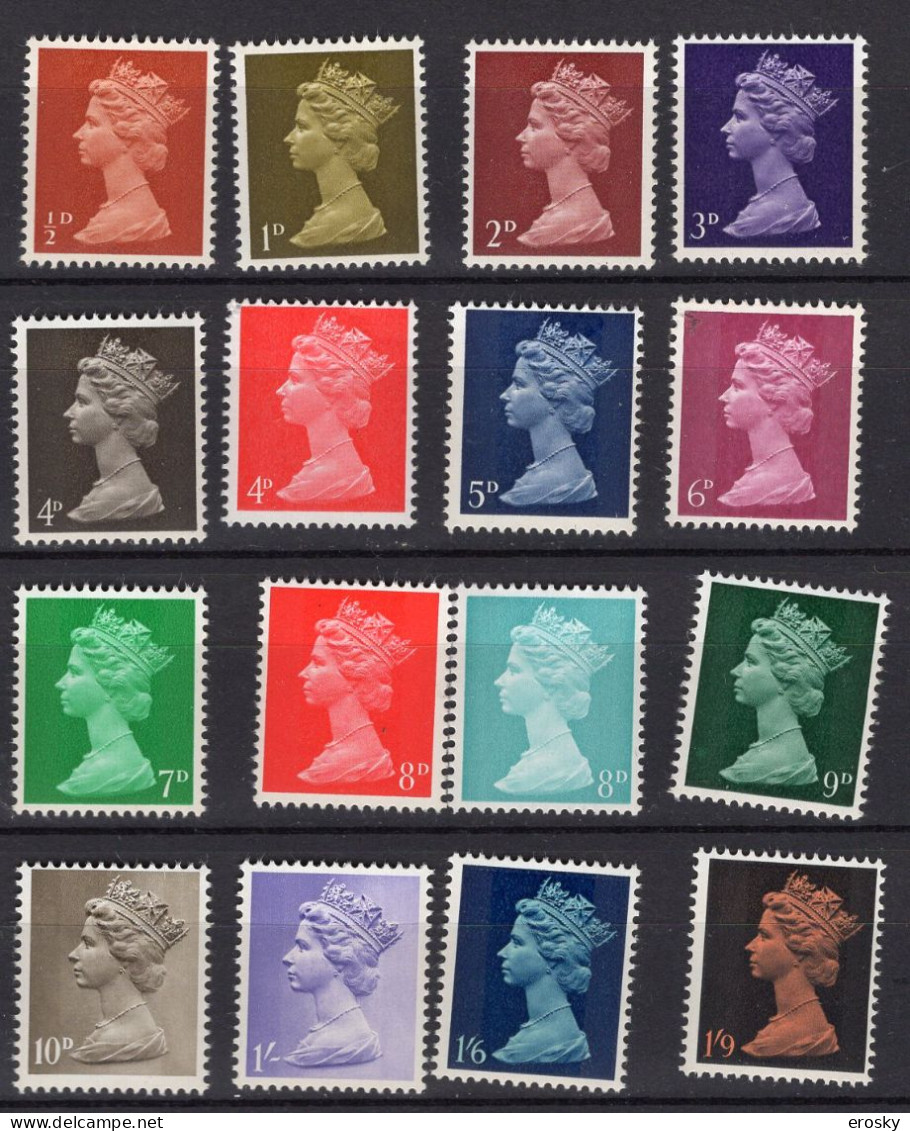 P2159 - GRANDE BRETAGNE Yv N°471/86 ** MACHINS - Unused Stamps