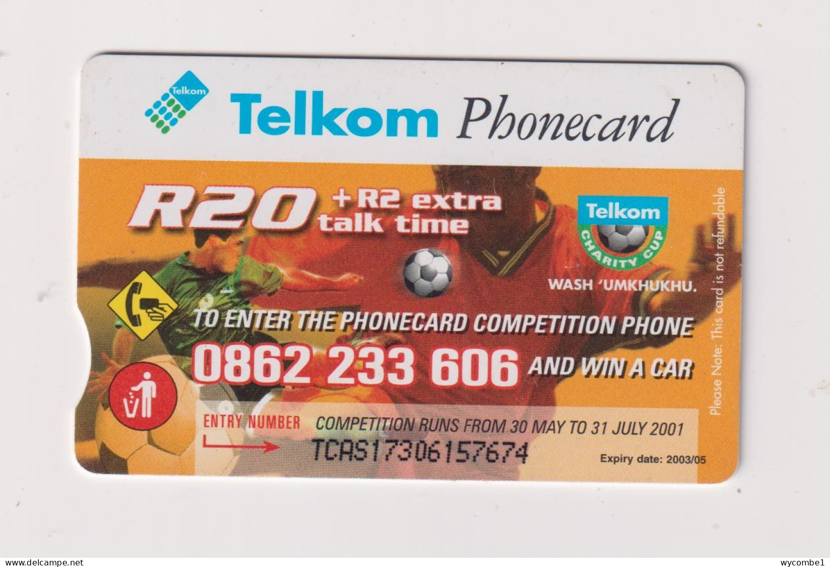 SOUTH AFRICA  -  Football Chip Phonecard - Südafrika