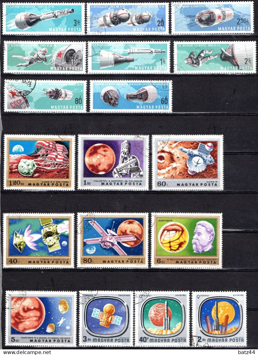 ESPACE SPACE 60 Timbres Oblitérés Des Doubles Voir 5 Scan - Altri & Non Classificati