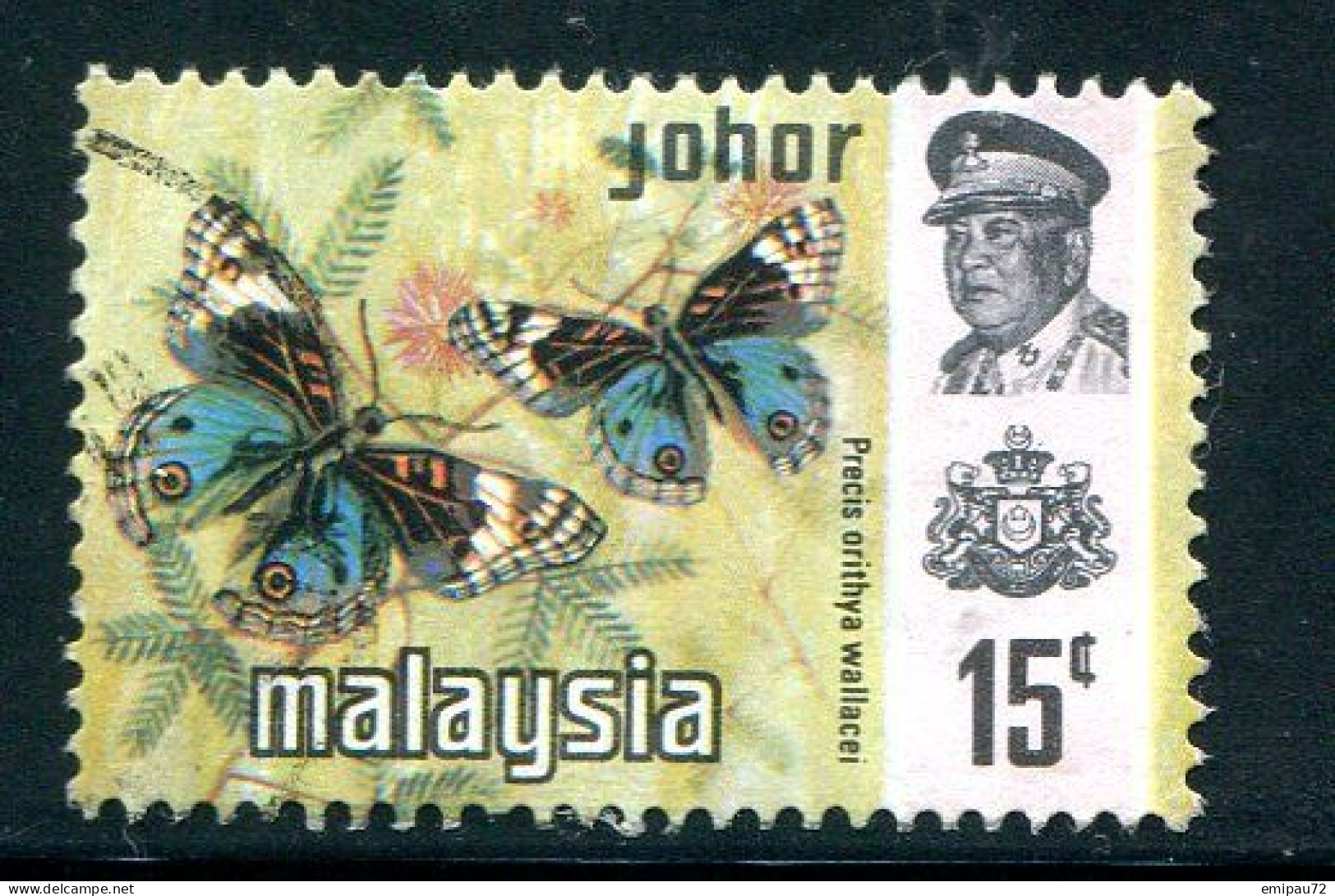 JOHORE- Y&T N°124- Oblitéré (papillons) - Johore