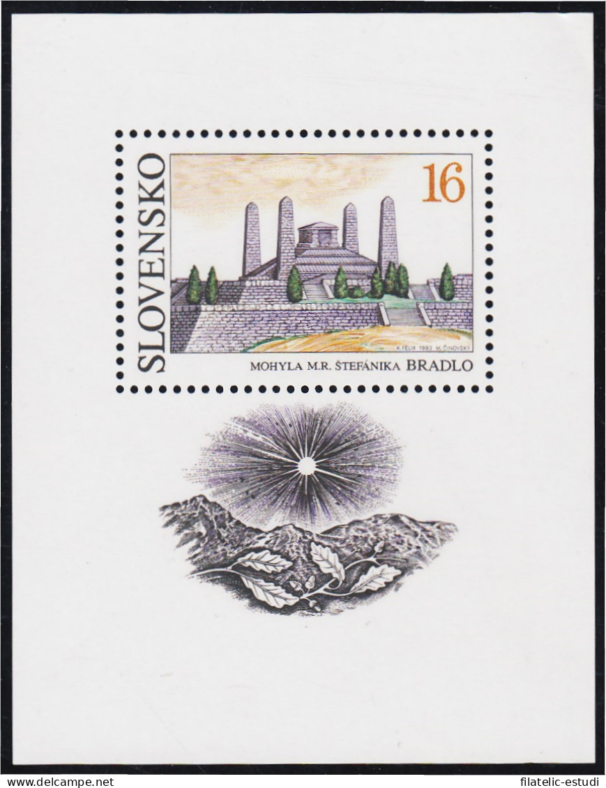 Eslovaquia HB 2 1993 Monumento Funerario Del Gral. Mohyla Stefanika MNH - Other & Unclassified