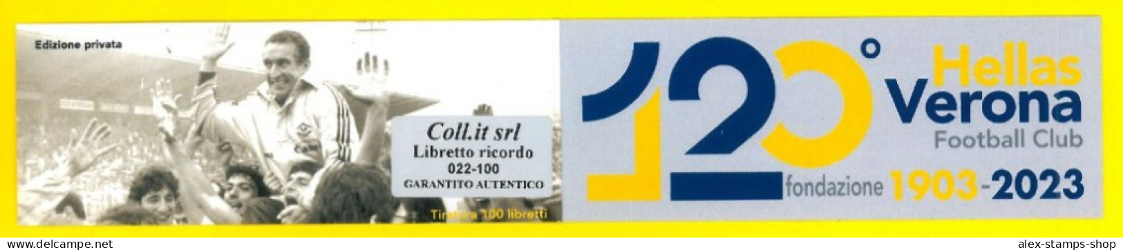 ITALIA 2023 NEW BOOKLET LIBRETTO CODICE A BARRE 120° HELLAS VERONA CALCIO N. 022 - Markenheftchen