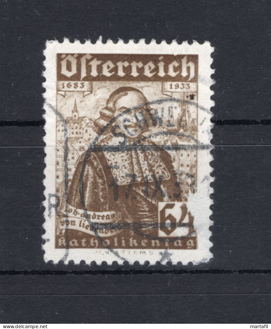 1933 AUSTRIA N.436 Assedio Di Vienna A. Von Liebenberg - Oblitérés