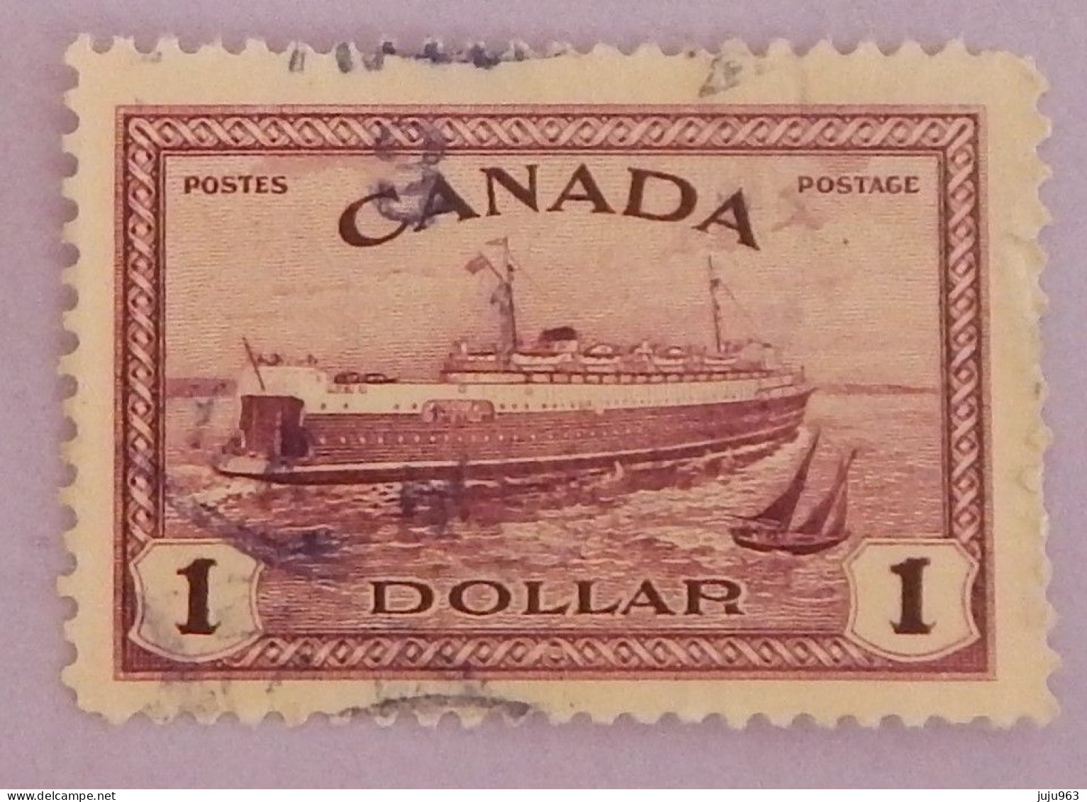 CANADA YT 224 OBLITERE "FERRY BOAT DU PRINCE EDOUARD" ANNÉE 1946 - Usados