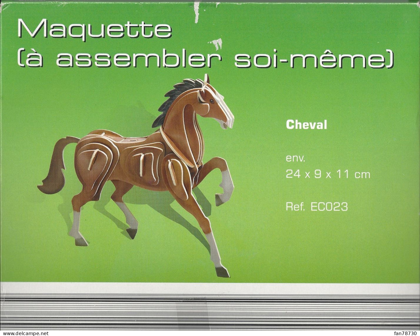 Maquette à Assembler Soi-même En Bois - Motif Cheval - Frais Du Site Déduits - Beeldjes