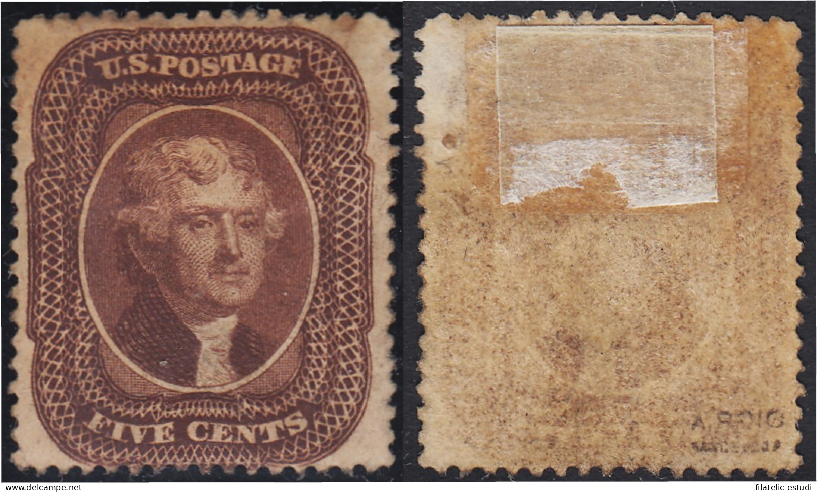 Estados Unidos USA 12 1857/60 Thomas Jefferson MH - Altri & Non Classificati