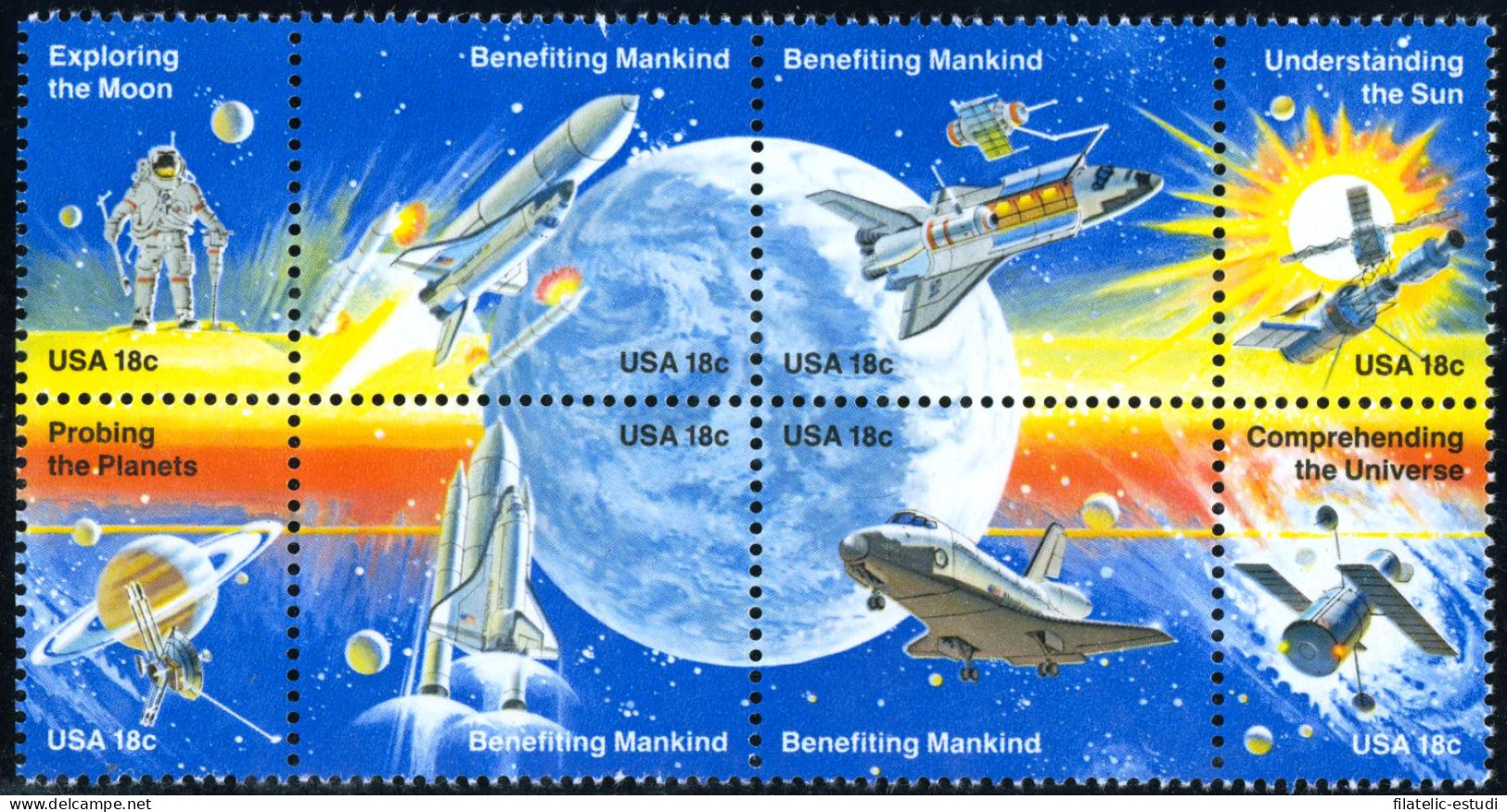 AST/S Estados Unidos  USA  Nº 1331/38  1981 Conquista Espacial Nave, Satélite  - Altri & Non Classificati