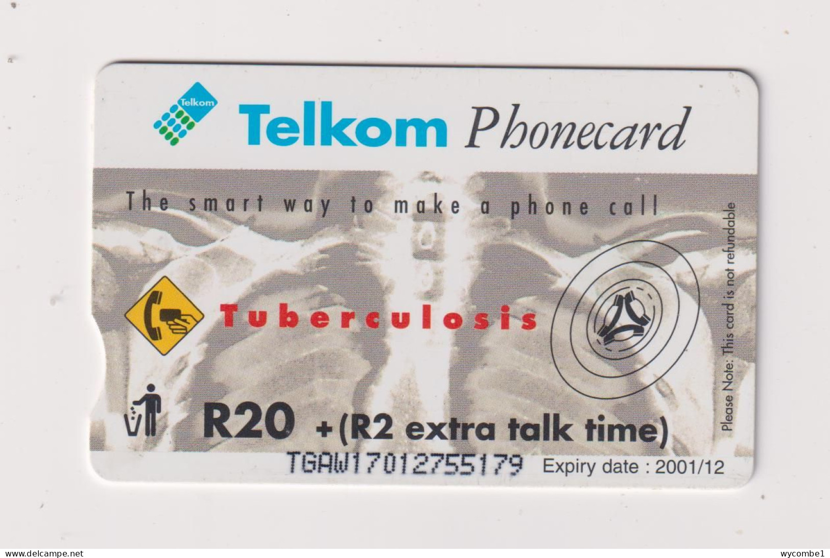 SOUTH AFRICA  -  Tuberculosis Prevention Chip Phonecard - Suráfrica