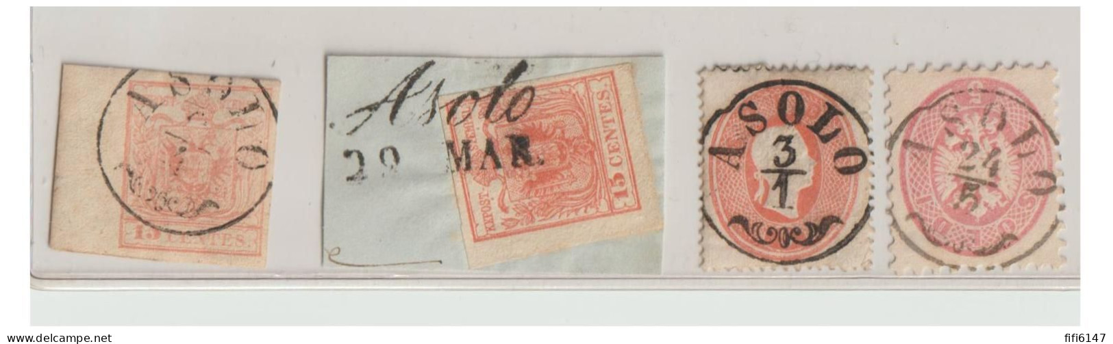 ITALIE -- LOMBARDO-VENETO-- Lot De 4 Timbres Oblitéré De  ASOLO-- - Lombardo-Vénétie