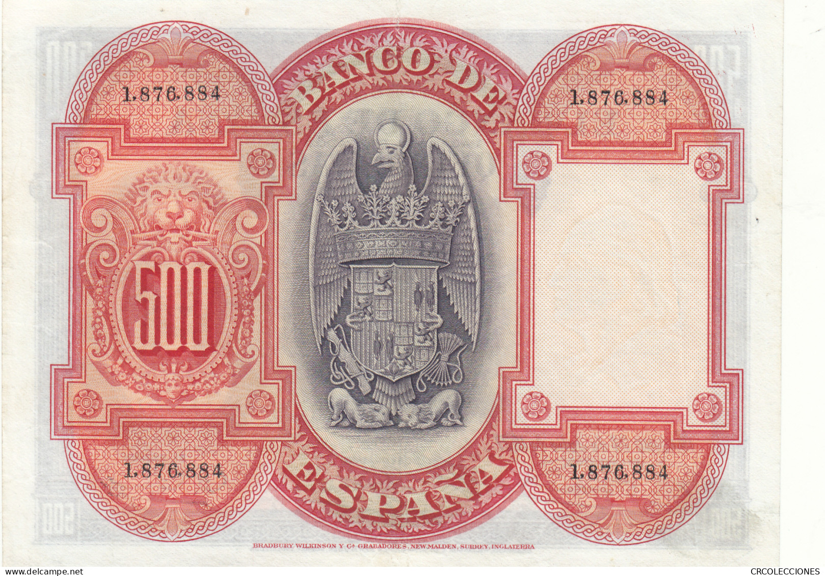 CRBS1015 BILLETE ESPAÑA 500 PESETAS 1927 EBC+ - Autres & Non Classés