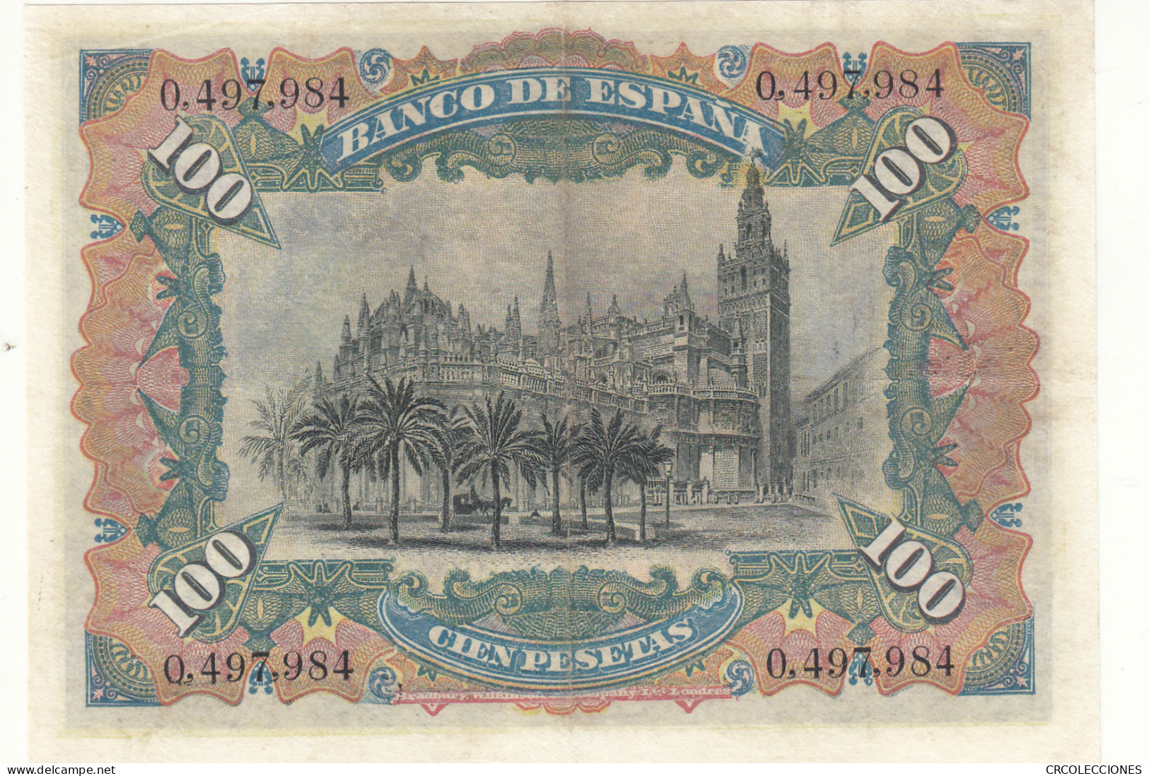 CRBS1011 BILLETE ESPAÑA 100 PESETAS 1907 EBC - Autres & Non Classés