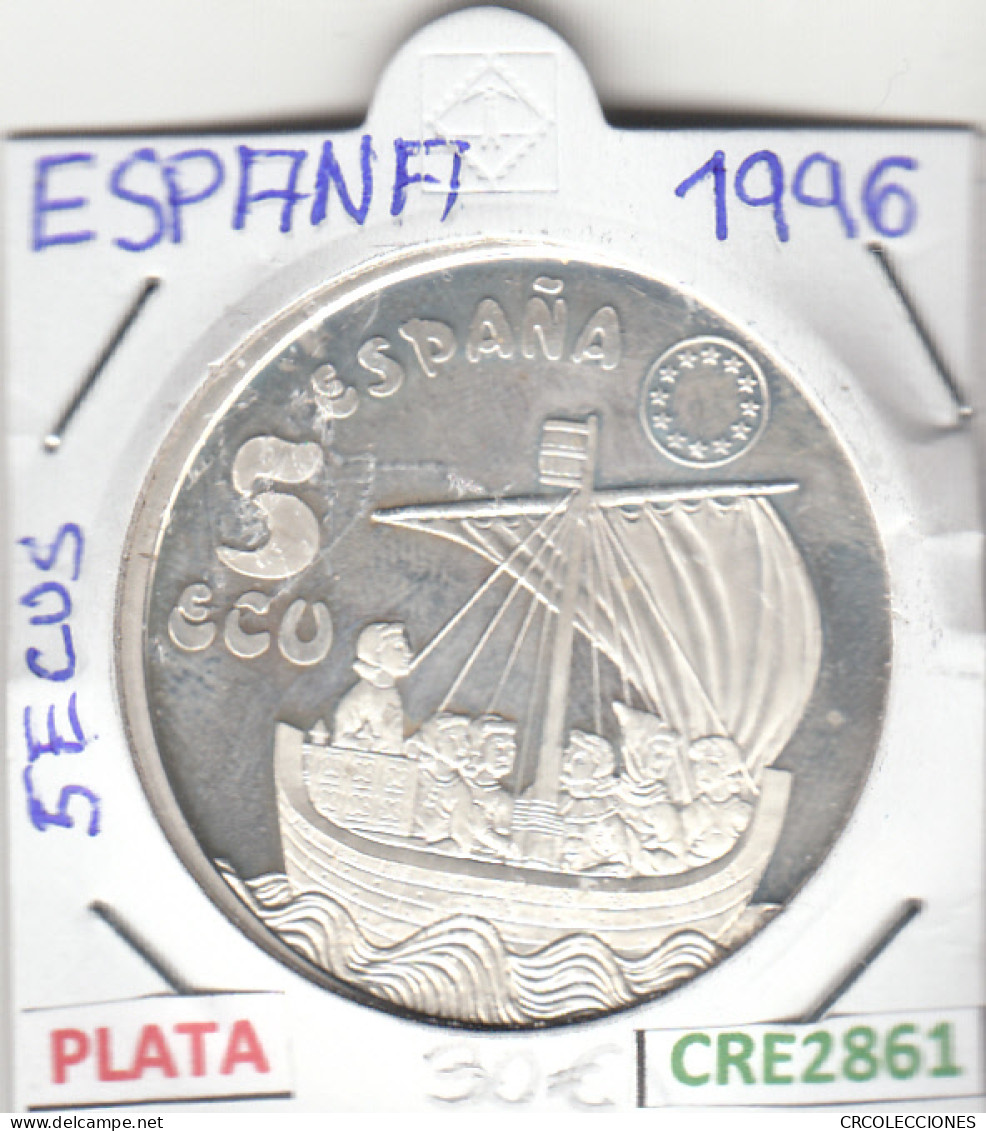 CRE2861 MONEDA ESPAÑA 5 ECUS 1996 PLATA COCA DE MATARO - Spagna