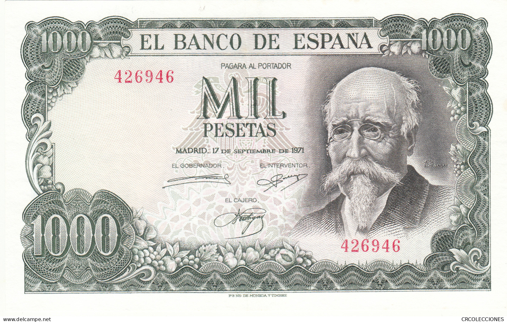 CRBS1025 BILLETE ESPAÑA 1000 PESETAS 1971 SIN SERIE SIN CIRCULAR - Otros & Sin Clasificación