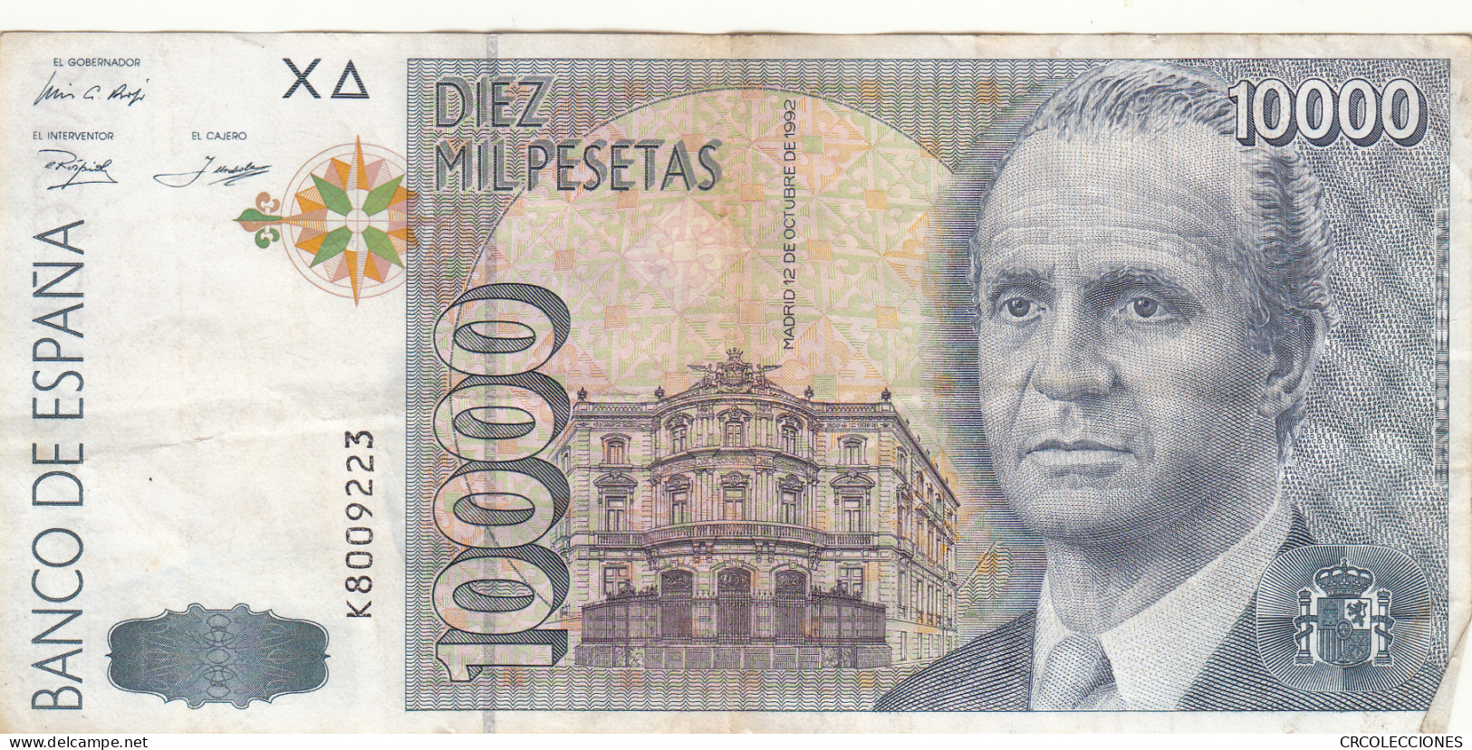 CRBS1059 BILLETE ESPAÑA 10000 PESETAS 1992 USADO - [ 4] 1975-… : Juan Carlos I