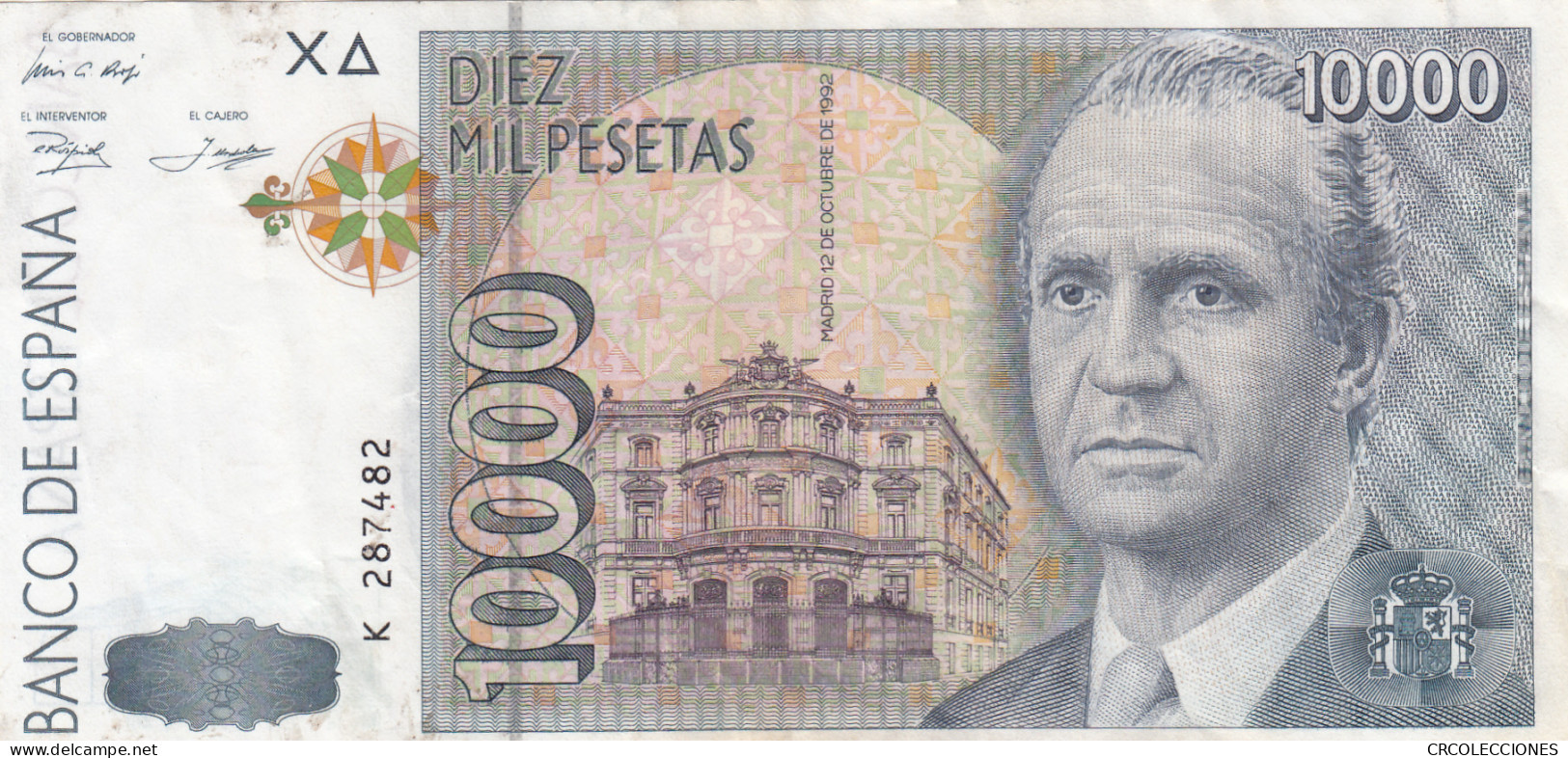 CRBS1057 BILLETE ESPAÑA 10000 PESETAS 1992 USADO - [ 4] 1975-…: Juan Carlos I.