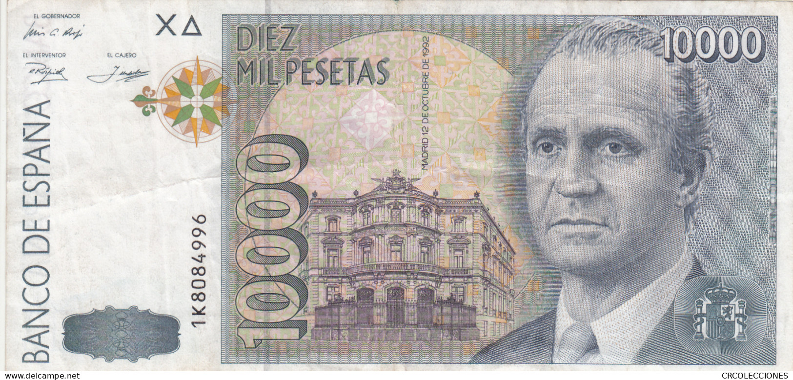 CRBS1052 BILLETE ESPAÑA 10000 PESETAS 1992 USADO - [ 4] 1975-…: Juan Carlos I.