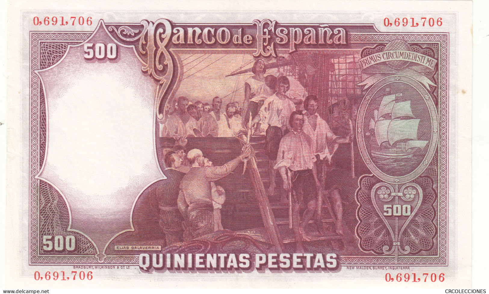 CRBS1018 BILLETE ESPAÑA 500 PESETAS 1931 EBC - Otros & Sin Clasificación