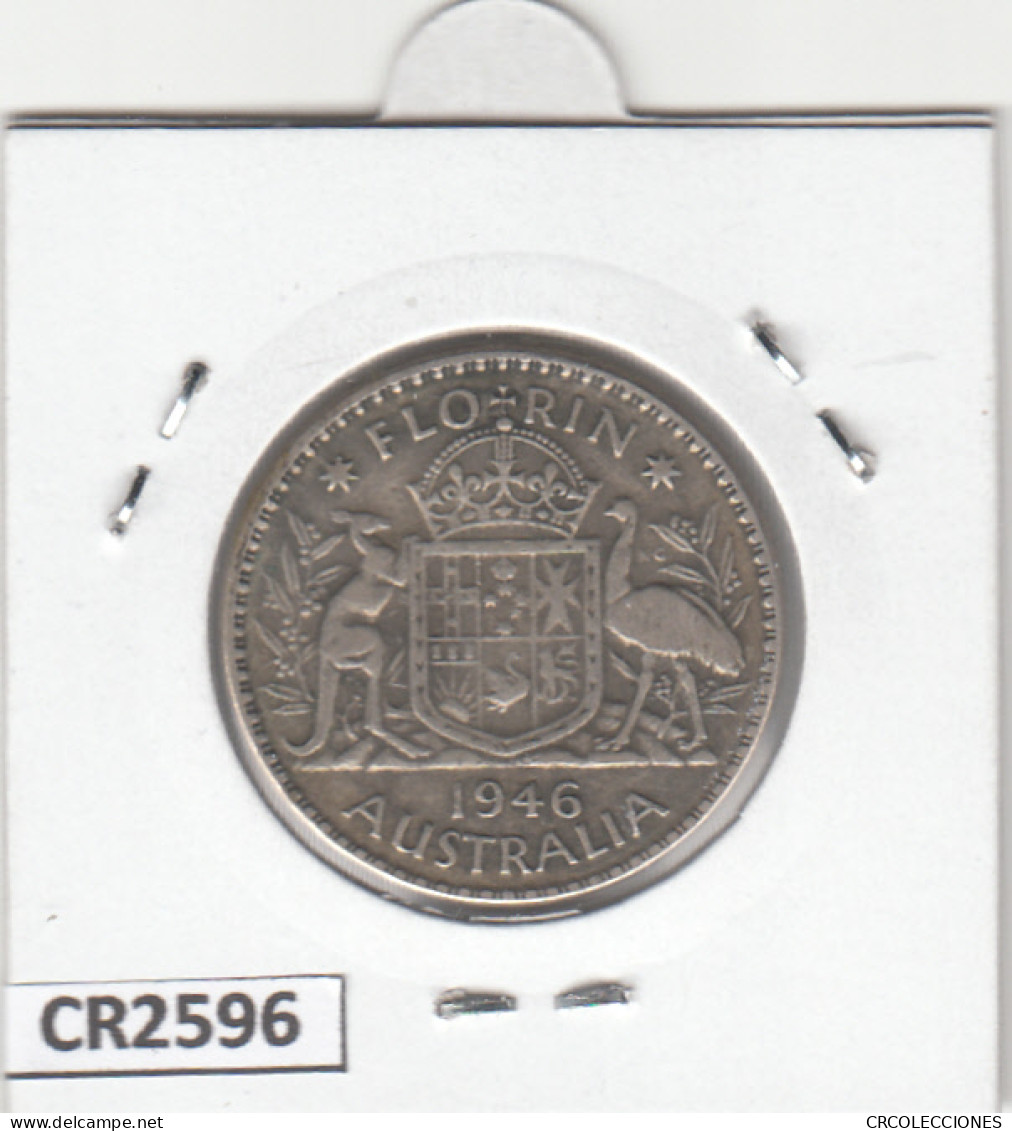 CR2596 MONEDA AUSTRALIA 1 FLORIN 1946 GEORGE VI PLATA MBC - Andere - Oceanië