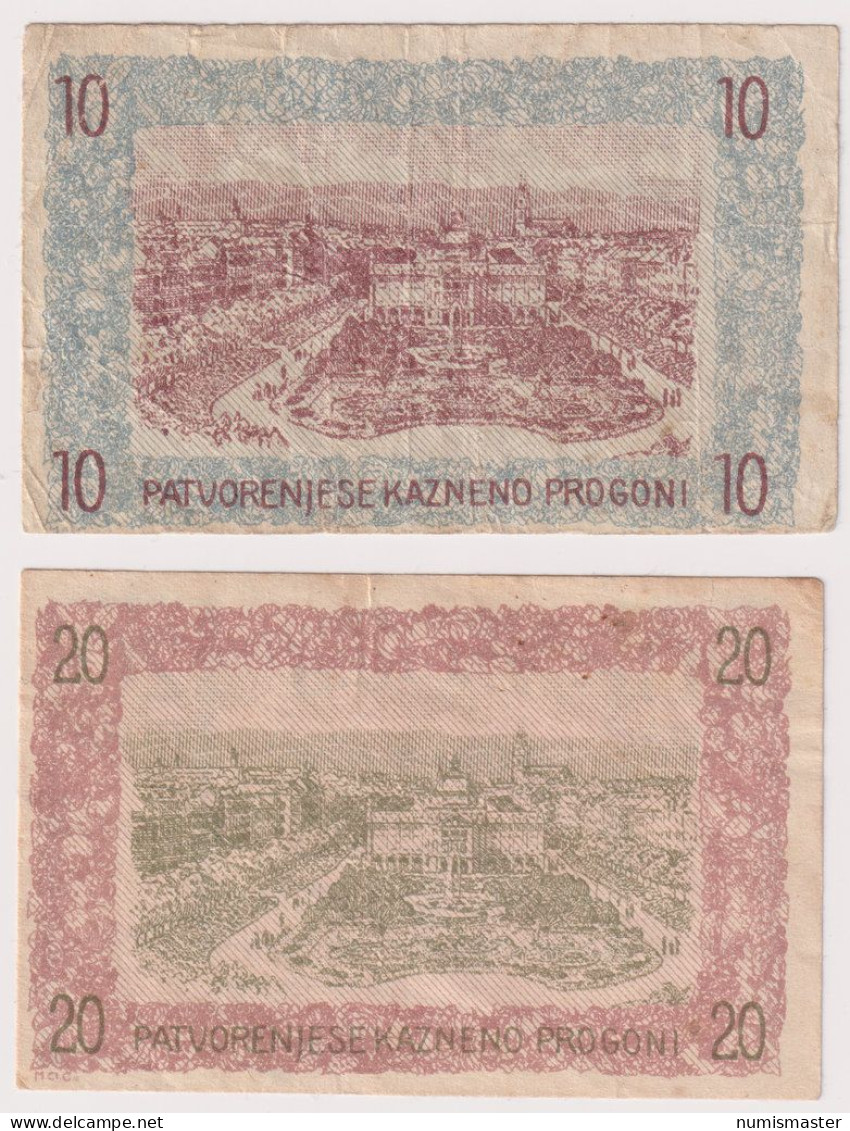 CROATIA, ZAGREB 10 & 20 FILIRA 14.6.1919 - Kroatien