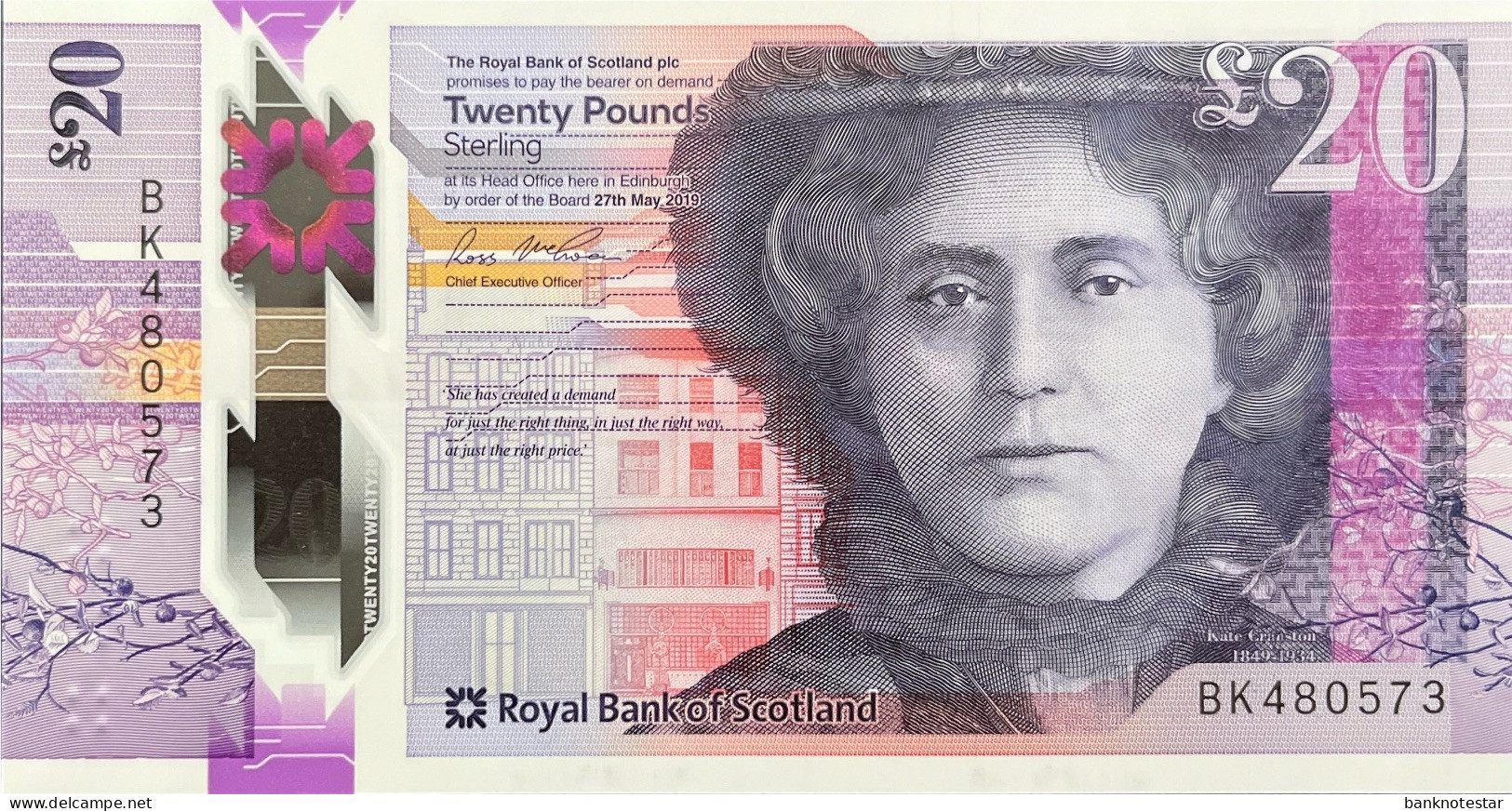 Scotland 20 Pounds, P-372b (27.5.2019) - UNC - 10 Ponden