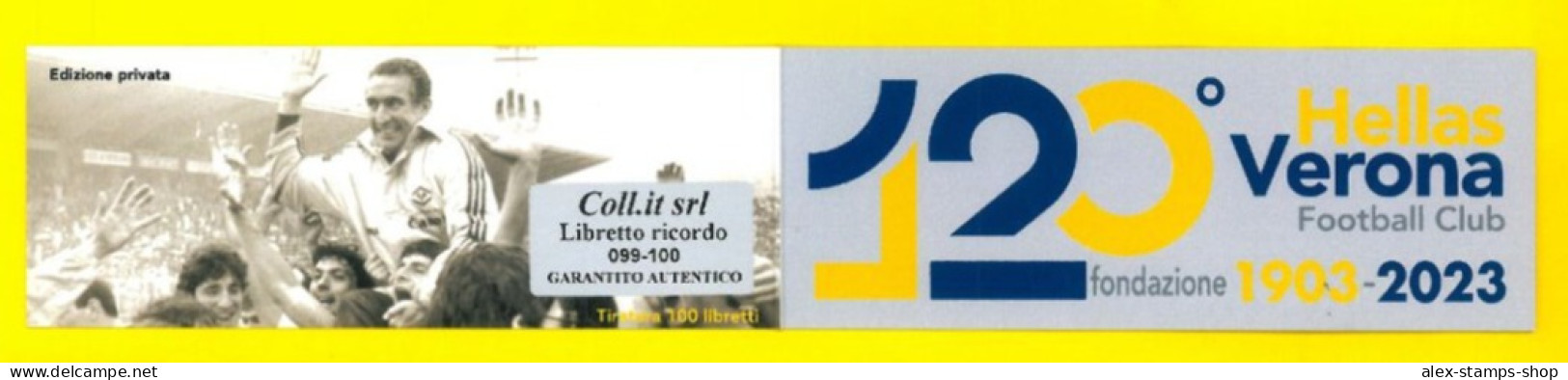 ITALIA 2023 NEW BOOKLET LIBRETTO 120° HELLAS VERONA CALCIO FOOTBALL CLUB 099 - Markenheftchen